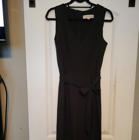 Emma & Michelle Black Jumpsuit with Back Zipper and Removable Belt, Size 8, EUC - Picture 2 of 7